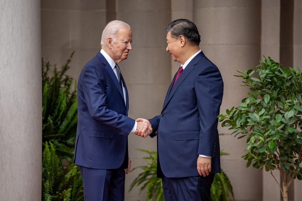 President of the United States Joe Biden meeting with Chinese President & General Secretary of the Chinese Communist Party Xi Jinping in 2023, on the sidelines of the 2023 APEC Summit in San Francisco, United States.