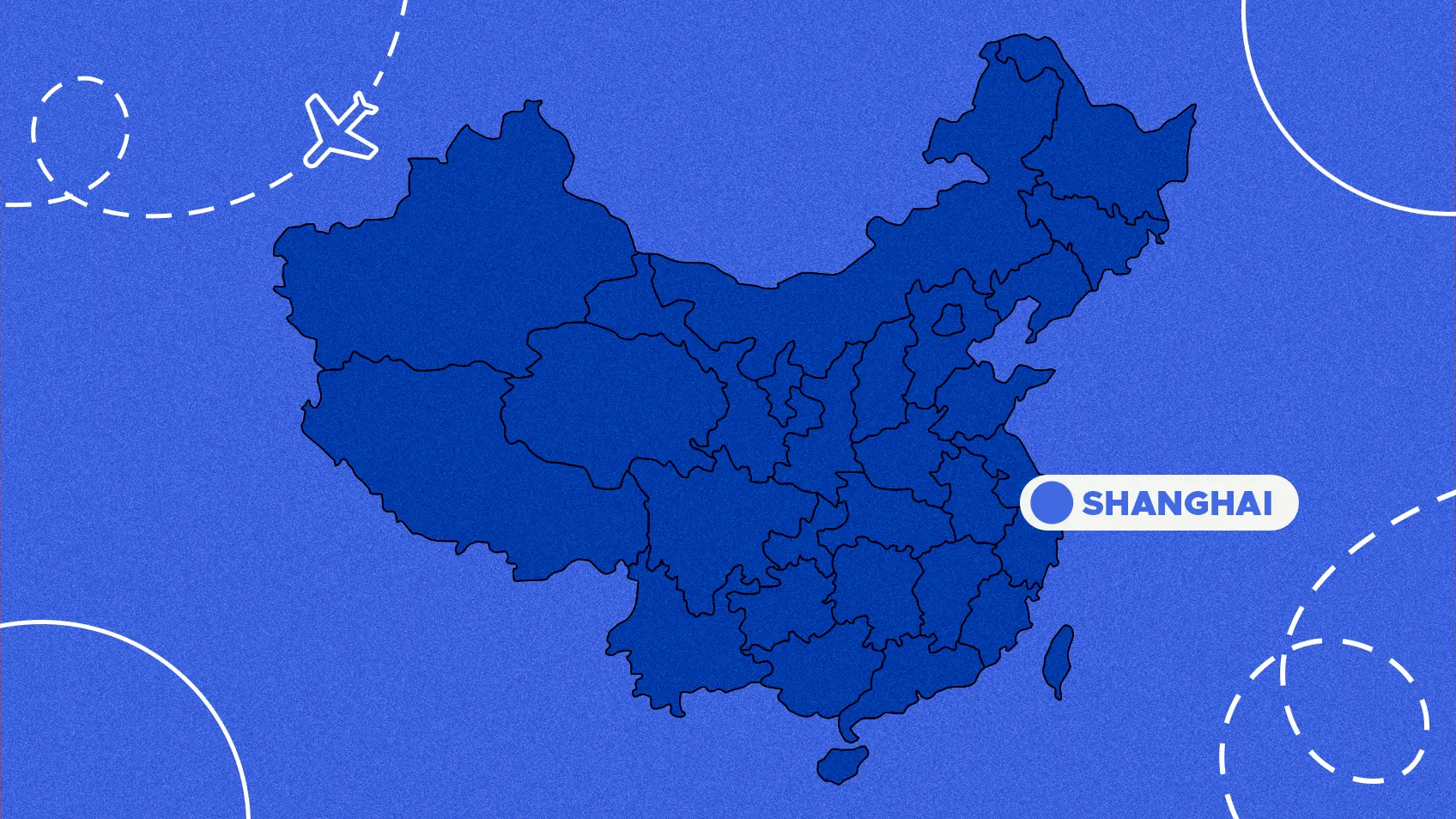 A map highlights Shanghai as a key destination for international business in China.